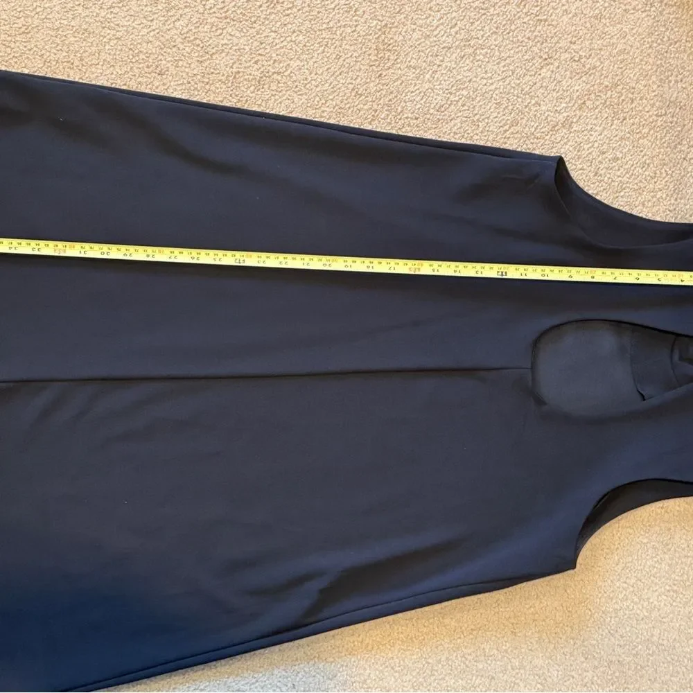 Black Sleeveless Dress with Embellished Collar